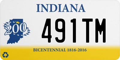 IN license plate 491TM