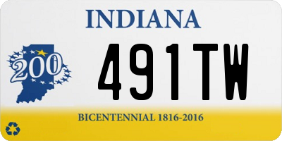 IN license plate 491TW