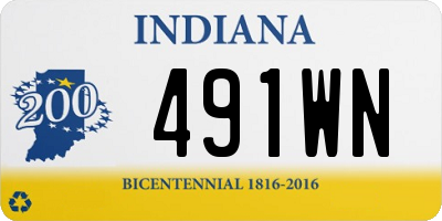 IN license plate 491WN