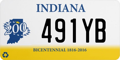 IN license plate 491YB