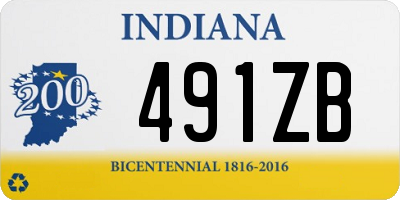 IN license plate 491ZB