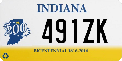 IN license plate 491ZK