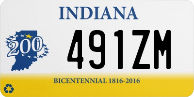 IN license plate 491ZM