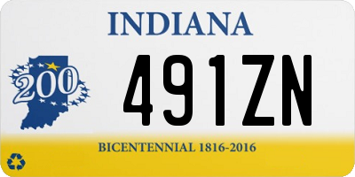 IN license plate 491ZN