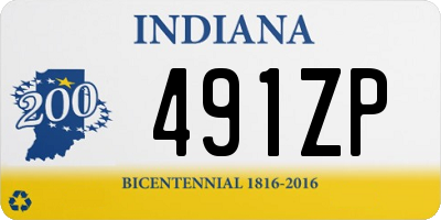 IN license plate 491ZP