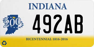 IN license plate 492AB