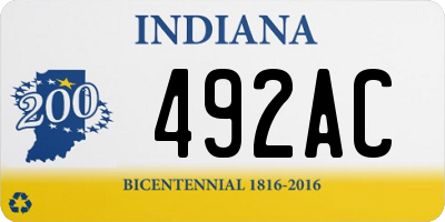 IN license plate 492AC