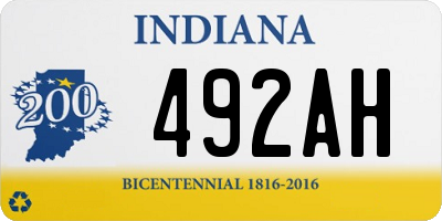 IN license plate 492AH