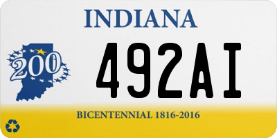 IN license plate 492AI