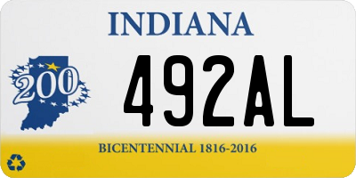 IN license plate 492AL