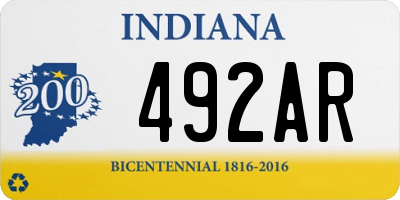 IN license plate 492AR