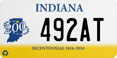 IN license plate 492AT