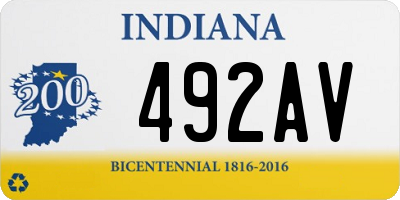 IN license plate 492AV