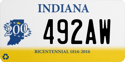 IN license plate 492AW