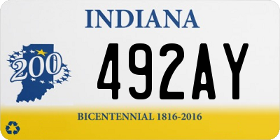IN license plate 492AY