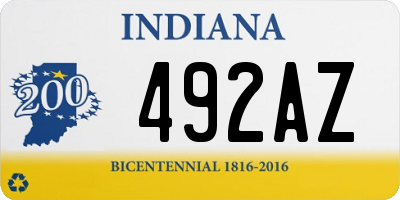 IN license plate 492AZ