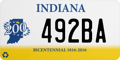 IN license plate 492BA