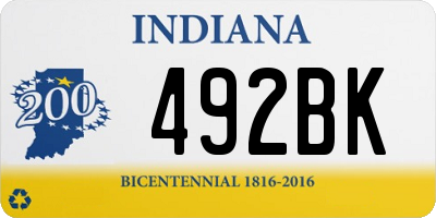 IN license plate 492BK