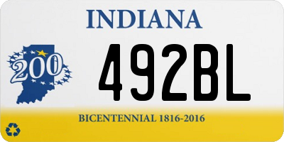 IN license plate 492BL