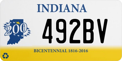 IN license plate 492BV