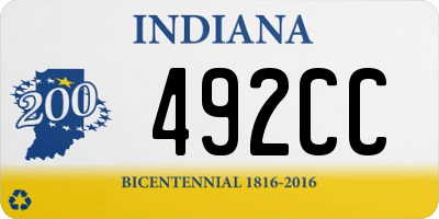 IN license plate 492CC