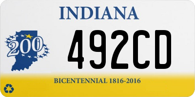 IN license plate 492CD