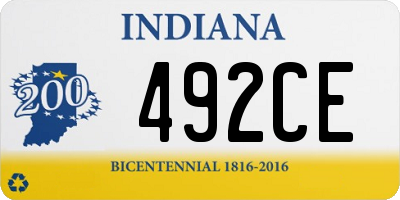 IN license plate 492CE