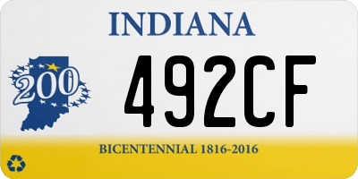 IN license plate 492CF