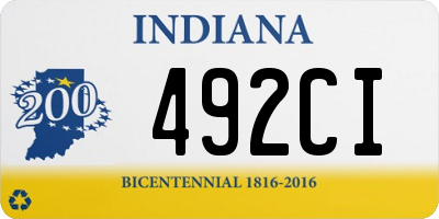 IN license plate 492CI