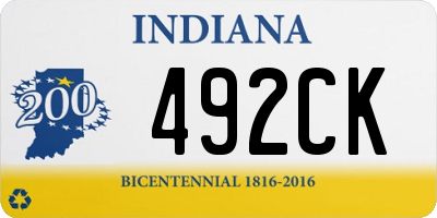 IN license plate 492CK