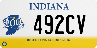 IN license plate 492CV