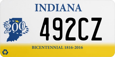 IN license plate 492CZ