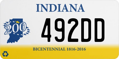 IN license plate 492DD