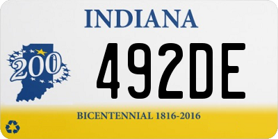 IN license plate 492DE