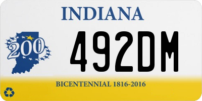 IN license plate 492DM