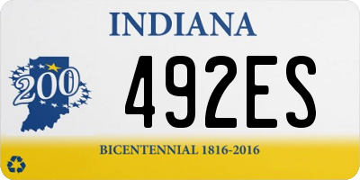 IN license plate 492ES