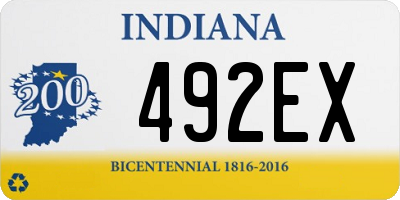 IN license plate 492EX