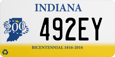 IN license plate 492EY