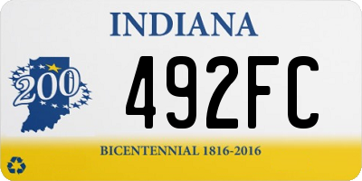 IN license plate 492FC