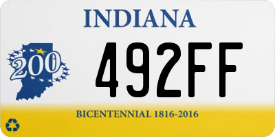 IN license plate 492FF