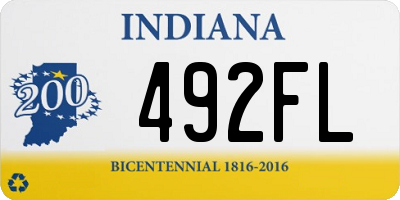 IN license plate 492FL