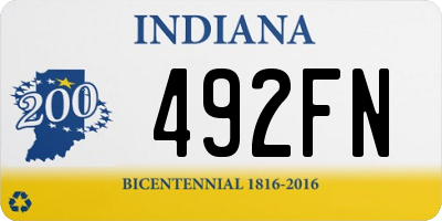 IN license plate 492FN