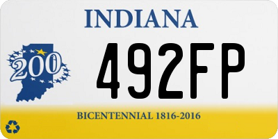 IN license plate 492FP