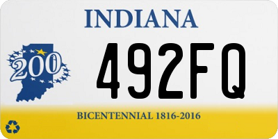 IN license plate 492FQ