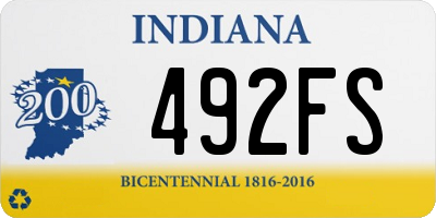 IN license plate 492FS