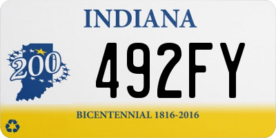 IN license plate 492FY