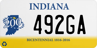 IN license plate 492GA