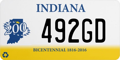 IN license plate 492GD
