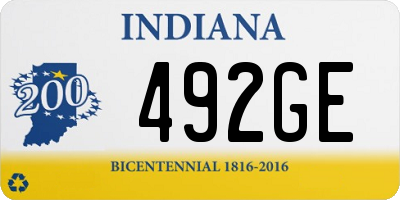 IN license plate 492GE