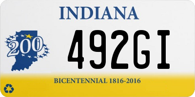 IN license plate 492GI